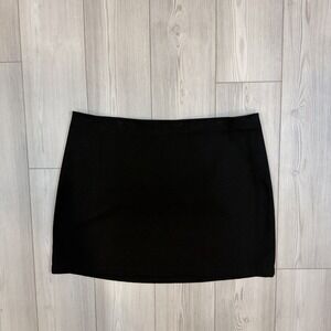 NWT Old Navy Womens 2X Black Solid High Waisted Pixie Mini Skirt Pull On Stretch